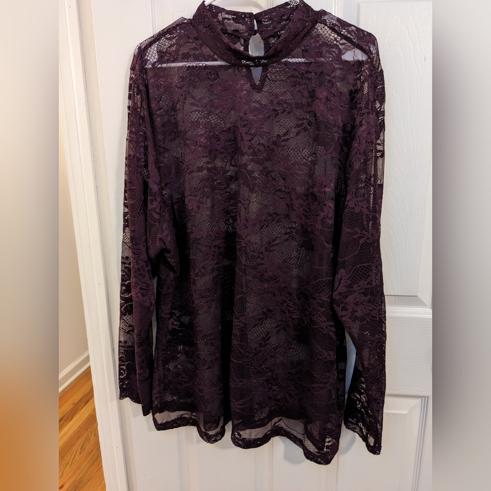 New with tags! Lane Bryant floral lace top, size 26/28